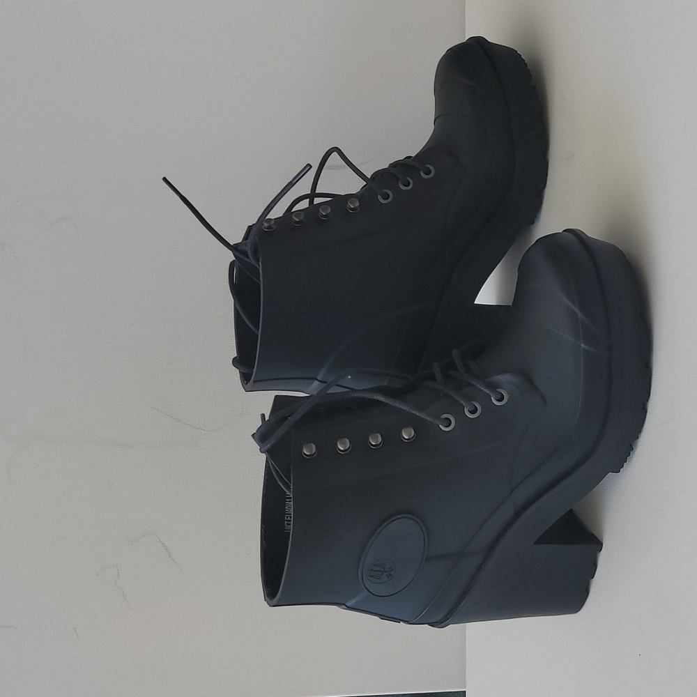 COPY - Hunter block heal lace up booty, black